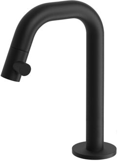 Clou Kaldur Fonteinkraan Met Korte Uitloop Rechts Zwart Mat 15.9x4.5x10.6cm Mat Zwart