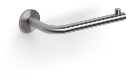 Clou Kaldur toiletrolhouder, L-vorm, zonder klep, rvs geborsteld