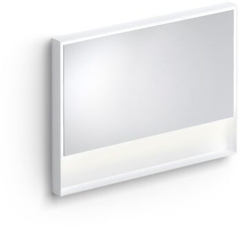 Clou Look At Me Spiegel 2700K LED-Verlichting IP44 Omlijsting In Mat Wit 110x8x80cm Wit Mat