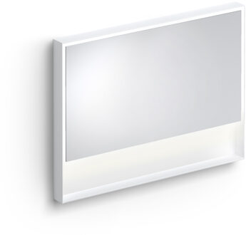 Clou Look At Me Spiegel 2700K LED-Verlichting IP44 Omlijsting In Mat Wit 110x8x80cm Wit Mat