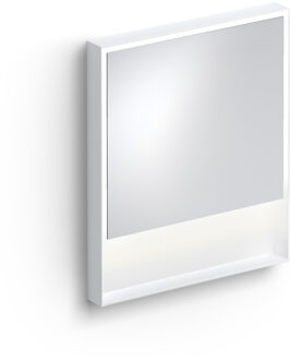 Clou Look At Me Spiegel 2700K LED-Verlichting IP44 Omlijsting In Mat Wit 70x8x80cm Wit Mat