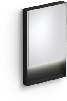 Clou Look At Me Spiegel 2700K LED-Verlichting IP44 Omlijsting In Mat Zwart 50x8x80 cm Clou