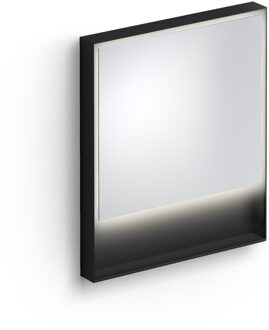 Clou Look At Me Spiegel 2700K LED-Verlichting IP44 Omlijsting In Mat Zwart 70x8x80 cm Clou