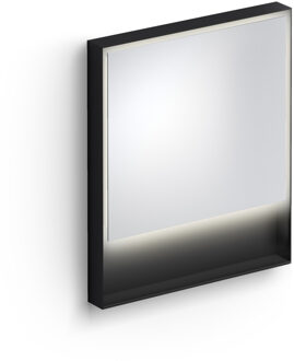 Clou Look At Me Spiegel 2700K LED-Verlichting IP44 Omlijsting In Mat Zwart 70x8x80cm