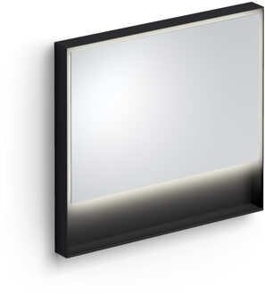 Clou Look At Me Spiegel 2700K LED-Verlichting IP44 Omlijsting In Mat Zwart 90x8x80 cm Clou
