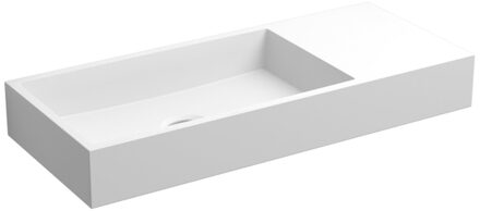 Clou Mini Wash Me fontein met voorbewerkt kraangat rechts aluite B45xH6xD19cm