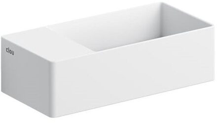 Clou New Flush 3 Fontein Links Met Voorbewerkte Kraangat En Afvoerset Wit Aluite 35x18x10 cm Clou