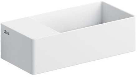 Clou New Flush 3 Fontein Links Met Voorbewerkte Kraangat En Afvoerset Wit Aluite 35x18x10cm