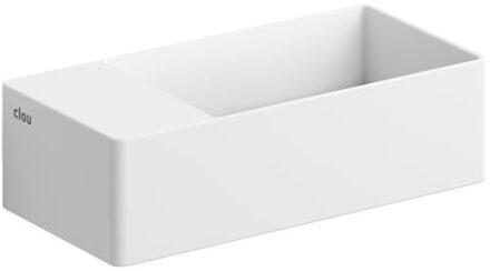 Clou New Flush 3 Fontein Links Met Voorbewerkte Kraangat En Afvoerset Wit Aluite 35x18x10cm