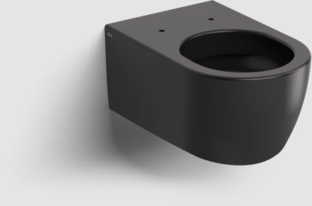Clou New Hammock Wandtoilet 37x54x33cm Mat Zwart Keramiek versie 54cm