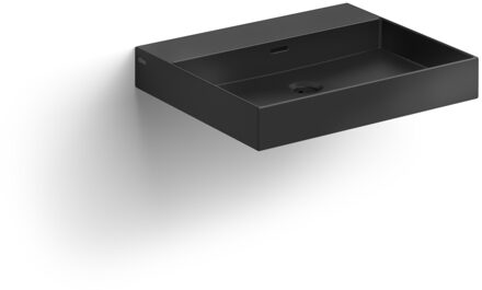 Clou New Wash Me Wastafel 50x42x8cm Met 3 Voorbewerkte Kraangaten Zwart Mat Keramiek