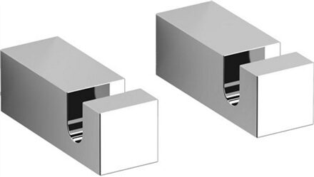 Clou Quadria set a 2 kledinghaken chroom B1.4xH1.4xD4cm