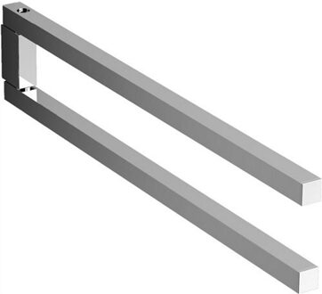 Clou Quadria zwenkbaar handdoekrek dubbel chroom B1.4xH7.1xD35.7cm