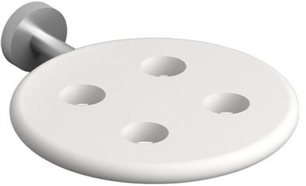 Clou Slim Tandenborstelhouder Voor 4 Stuks RVS Geborsteld En Silicone 10x12.3x2.5 cm Clou