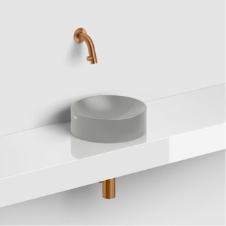 Clou Vale fontein 22cm Keramiek rond zonder kranenbank mat grijs CL/03.32164 Grijs mat