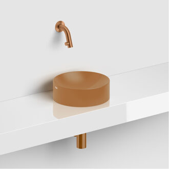 Clou Vale fontein 22cm Keramiek rond zonder kranenbank mat italiaans zand CL/03.36164 Italiaans zand mat