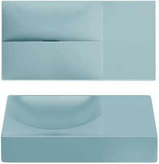 Clou Vale fontein 38 cm zonder kraangat rechts mat blauw keram CL/03.38161.R Blauw mat