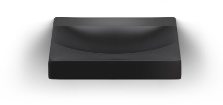 Clou Vale wastafel 70 cm, met kranenbank, mat zwart keramiek