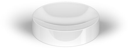 Clou Vale wastafel ø41 cm, zonder kranenbank, glanzend wit keramiek