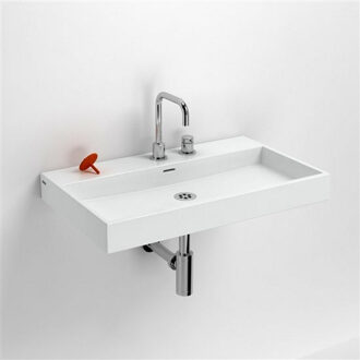 Clou Wash Me wastafel mineral marmer B110xH8xD42cm