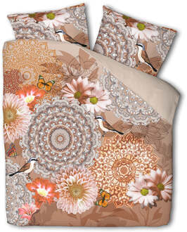 Cloud Nine Dekbedovertrek Katoen - Mandala Flower - Tweepersoons (200x200 Cm) - Meerkleurig & Roze Katoen - Natuur & Bloemen - Cloud Nine - Dekbed-Discounter.nl