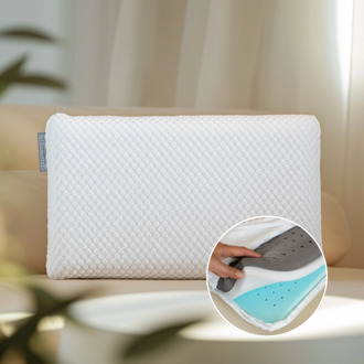 Cloud Nine Hoofdkussen - 3-laags Memory Foam - Voor Rug- & Zijslapers - Memory Foam - Aanpasbaar En Drukpunt Verminderend - Dekbed-Discounter.nl - 40 x 60 cm