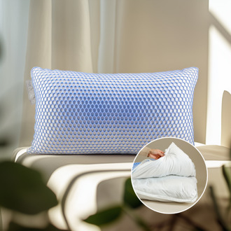 Cloud Nine Sale: -30% | Hoofdkussen - Dynamic Air - Voor Rug- En Zijslaper - Microvezel - Anti-allergisch & Licht En Onderhoudsvriendelijk - Dekbed-Discounter.nl - 40 x 70 cm