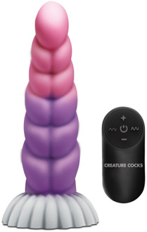 Cloud Rider - Vibrerende Eenhoorn Siliconen Dildo - Paars/Roze - Cloud Rider - Vibrerende Eenhoorn Siliconen Dildo - Paars/Roze