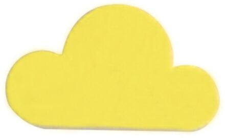 Cloud Vorm Magneten Muur Sleutelhouder Toetsen Stevig Roze/Geel NO2