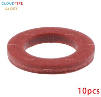 Cloudfireglory 90430-08020-00 90430-08003 10 Stuks Lagere Unit Olieaflaatschroef Pakking Rode Plastic Voor yamaha 1984