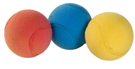 Clown Foam/soft ballen - 3x stuks - gekleurd - Dia 7 cm - tennis - ballen gooien - speelgoed