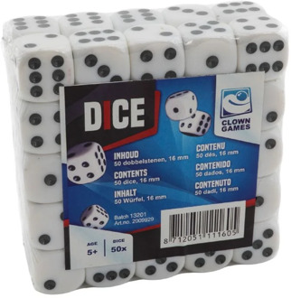 Clown Games Dobbelstenen Set (50 stuks)