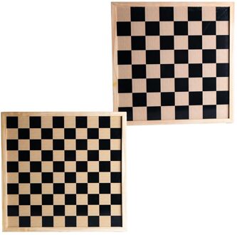Clown Games Houten schaakbord/dambord 40 x 40 cm - Denkspellen
