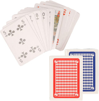 Clown Games Mini Speelkaarten - set 2x decks - kaartspellen - reisspelletjes Zwart