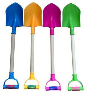 Clown Gekleurde schep voor kinderen roze - Speelgoedschepjes