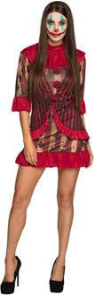 Clown Kostuum Vrouw Midnight Rood - Zalm