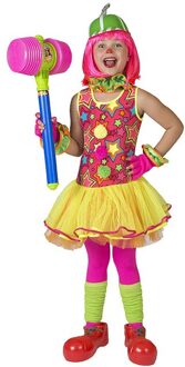 Clown Meisje jurkje stars Multikleur - Print