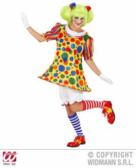 Clown & Nar Kostuum | Vrolijk Clown | Meisje Vrouw | Medium | Carnaval kostuum | Verkleedkleding