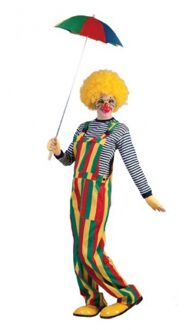 Clown Tuinbroek 48-50 (S/m) - Carnavalskostuums Multikleur