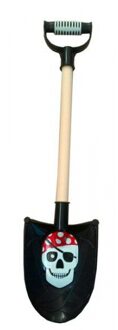 Clown Zand strand en zandbak schep - 49 cm - piraten thema - hout/plastic
