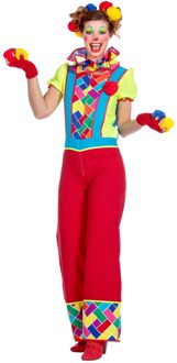 Clownskostuum Retro Dames Twirly Multikleur - Print