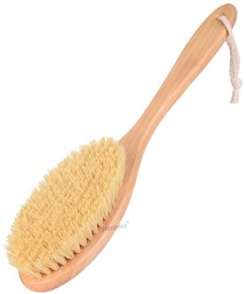 Clpaizi Droog Borstelen Body Borstel Houten Exfoliërende Bad Borstel Cactus Massage Douche Borstel 1stk lang handvat