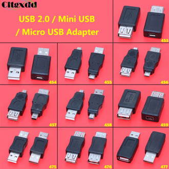 Cltgxdd 1Pcs OTG 5pin F/M Mini USB Micro USB 2.0 Adapter Converter USB Male to Female Micro USB Adapter For Car MP3 Phones Conve