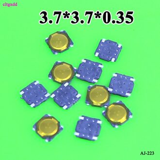 Cltgxdd 50 stuks 3.7*3.7*0.35mm Tact Switch SMT SMD Tactile Membraan Schakelaar Drukknop SPST-NO Waterdicht magnetron Schakelaar