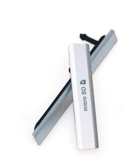 Cltgxdd Micro SD USB + SIM Card Slot Stof Plug Poort Opladen voor Sony Xperia Z2 D6503 L50W D6502 D6543 dust Waterdichte Hoes zilver