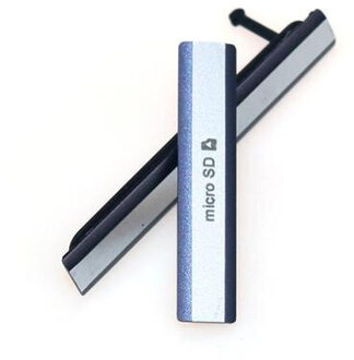 Cltgxdd Micro SD USB + SIM Card Slot Stof Plug Poort Opladen voor Sony Xperia Z2 D6503 L50W D6502 D6543 dust Waterdichte Hoes zwart