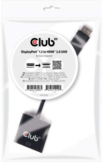 Club 3D CAC-2070 DisplayPort Adapter [1x DisplayPort stekker - 1x HDMI-bus] Zwart