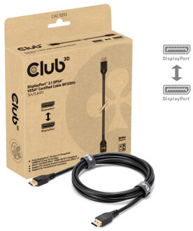 Club 3D DisplayPort 2.1 DP54 VESA Certified Cable 8K120Hz Kabel