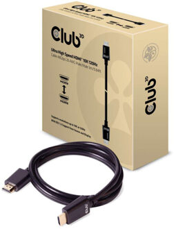 Club 3D HDMI Aansluitkabel 3.00 m CAC-1373 Vlambestendig Zwart [1x HDMI-stekker - 1x HDMI-stekker]
