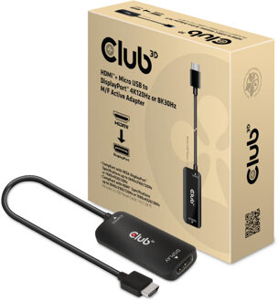 Club 3D HDMI/Micro USB naar DP adapter